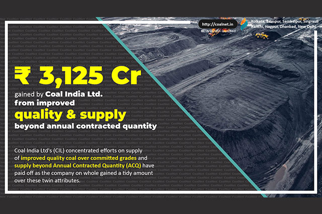 CIL gains over Rs 3,125 cr from improved quality, supply beyond annual contracted quantity